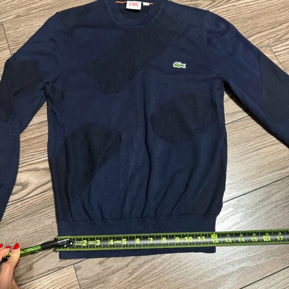 Lacoste LIVE Men’s Navy Blue Crewneck Sweater – Size XS (2) - Picture 8 of 16